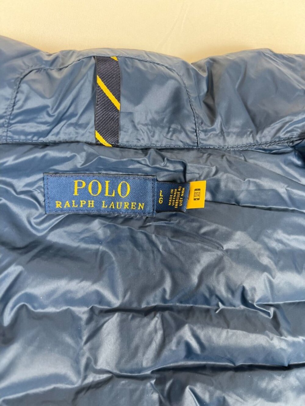 Polo Ralph Lauren Mens L Performance Blue Packable Down Puffer Vest Red Pony - Picture 4 of 11